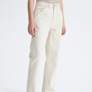 Calvin Klein Women's Tapered Fit Utility Jeans 27
